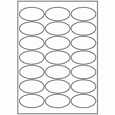 477-21 Oval Label 65mm x 35mm