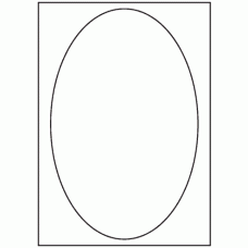 481-01 Oval Label 180mm x 280mm