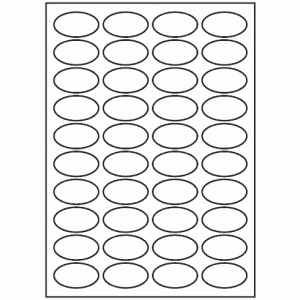 554-40 Oval Label 45mm x 25mm