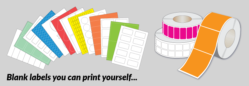 Blank labels you can print yourself...