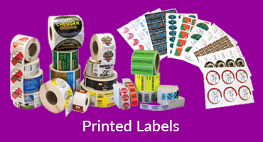 Printed Labels on Rolls or A4 Sheets